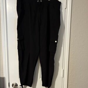 Ladies Black Cargo Pants